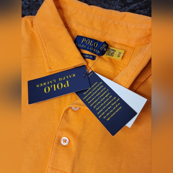 NWT!! Polo Ralph Lauren Men's Custom Slim Fit Polo Tangerine Size L. #0380 - Picture 6 of 8